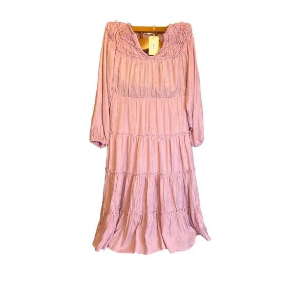 Entro Dresses | Entro Elizabeth Flowy Midi Pink Dress Size Small | Color: Pink | Size: Small | Brands4bargains's Closet